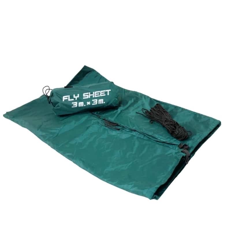 ฟลายชีท 3x3 ซื้อฟลายชีทกันฝน ขายฟลายชีท ผ้าใบกันฝน เทรกกิ้งไทย